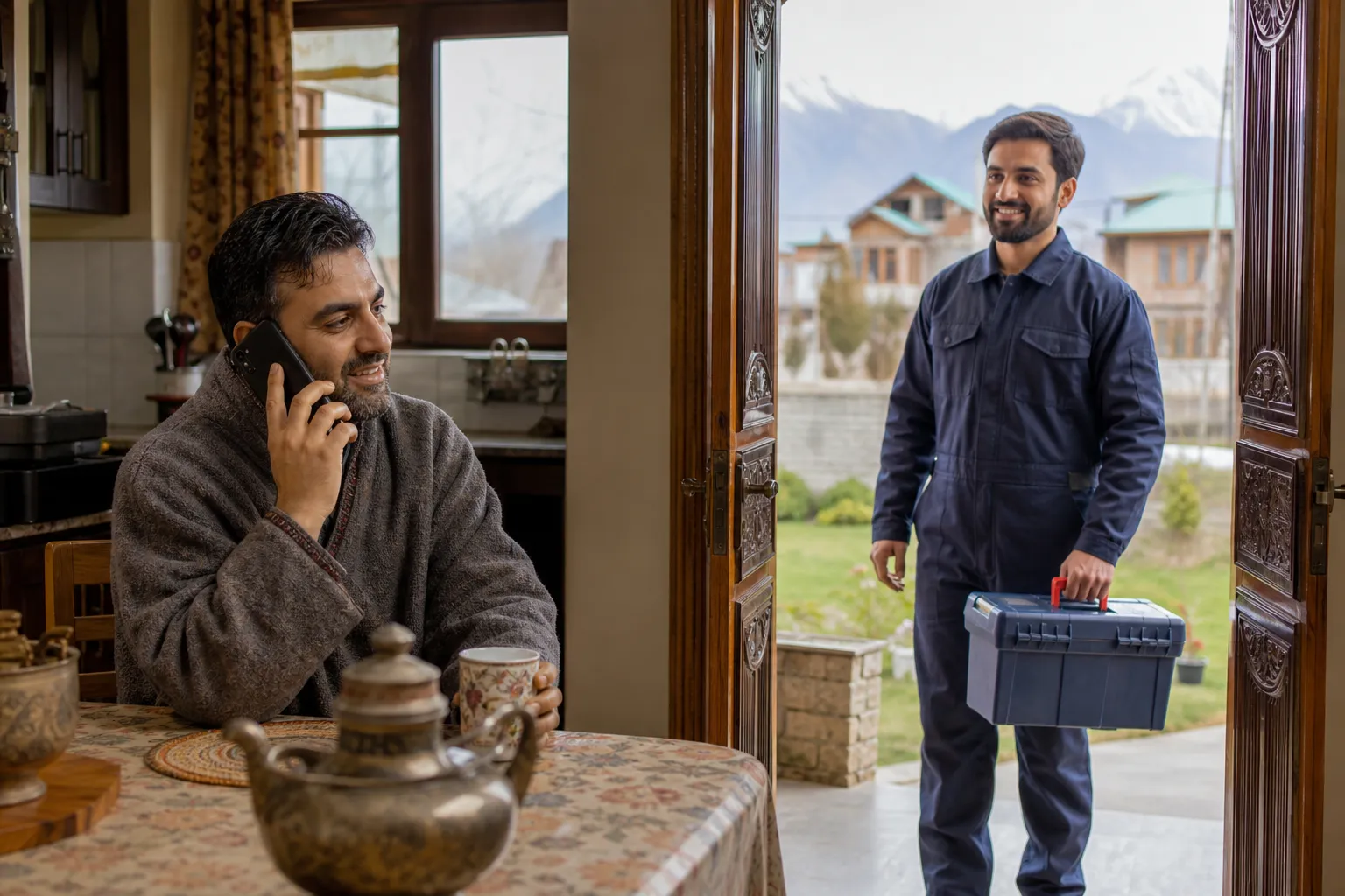 From booking request to a verified partner arriving at your door in Kashmir