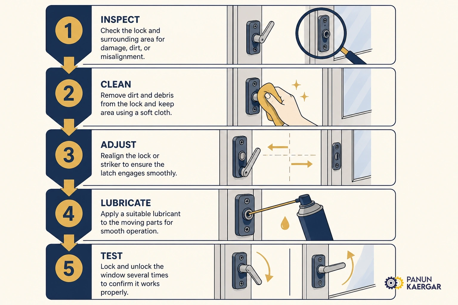 Practical aluminium window lock not working troubleshooting steps