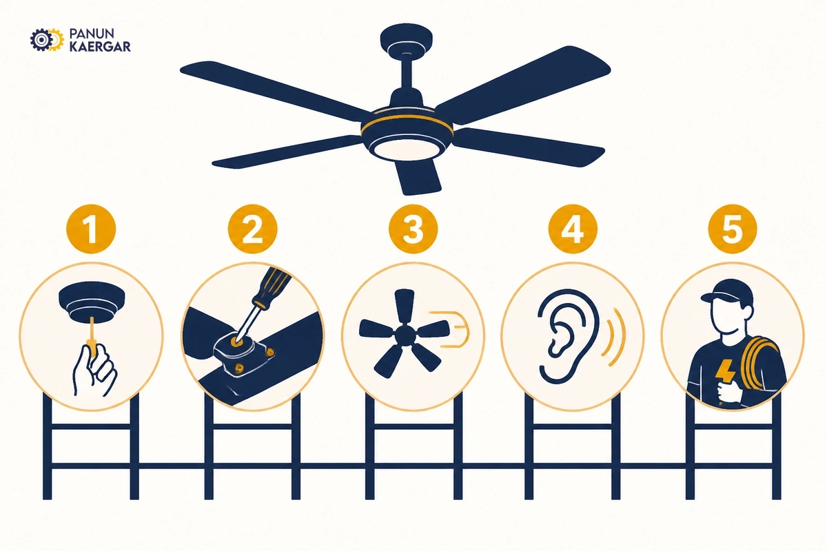 Practical ceiling fan making noise troubleshooting steps
