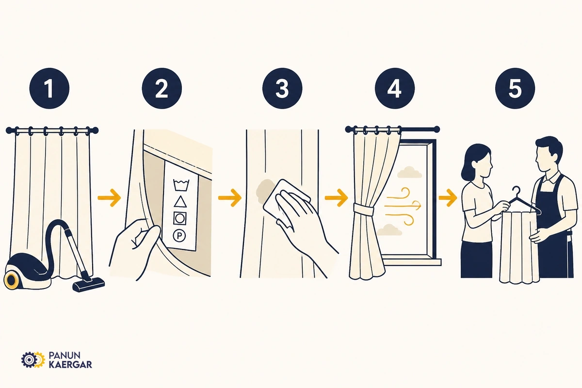 Practical curtains dusty or musty troubleshooting steps
