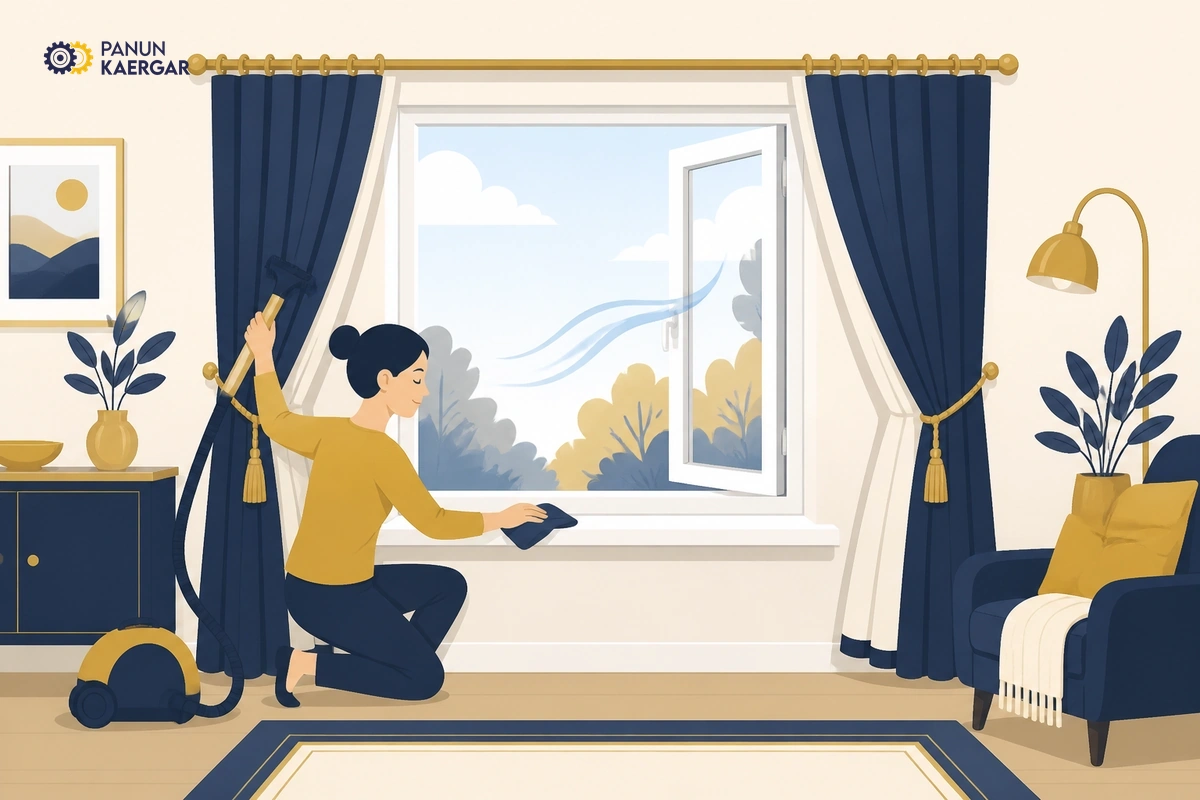 Simple prevention step for curtains dusty or musty