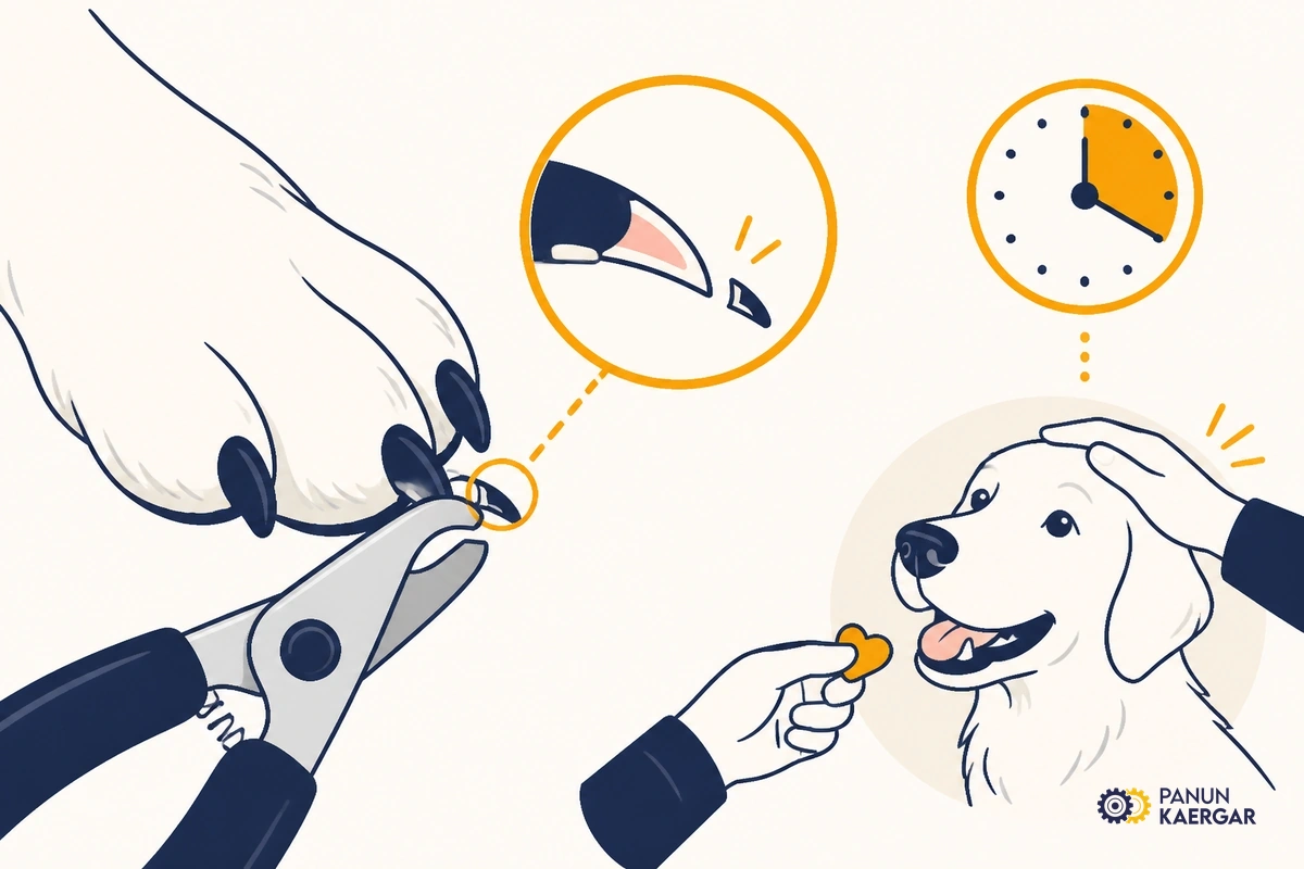 Trim a sliver, then wait — Use pet clippers, take a thin slice, and stop well short of the quick