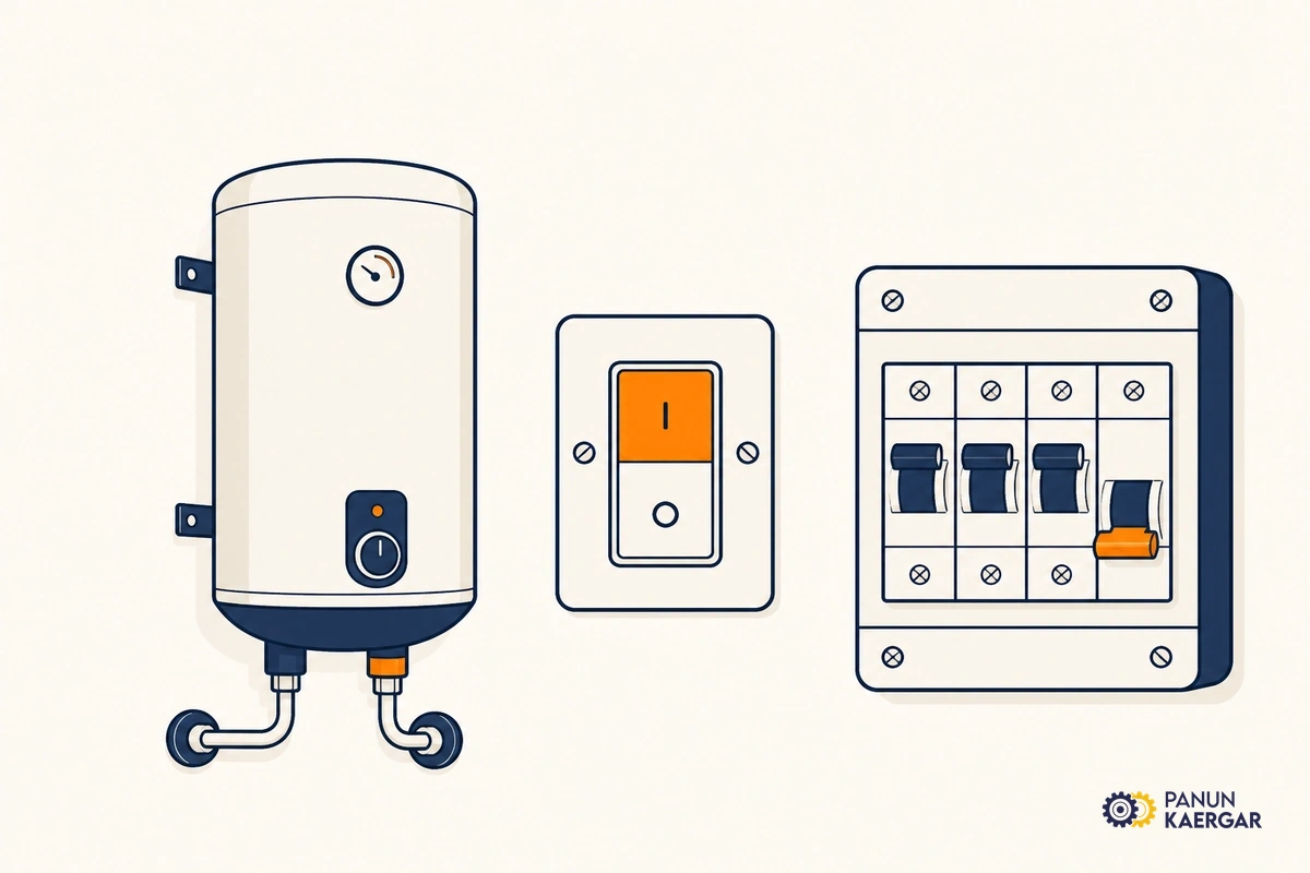 Confirm power is actually on — Check the dedicated geyser switch, the bathroom MCB, and whether other loads on that ci...