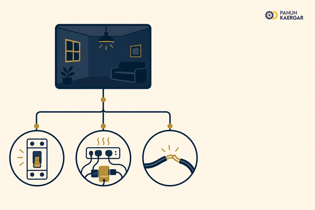 Diagnosis diagram for one room has no power