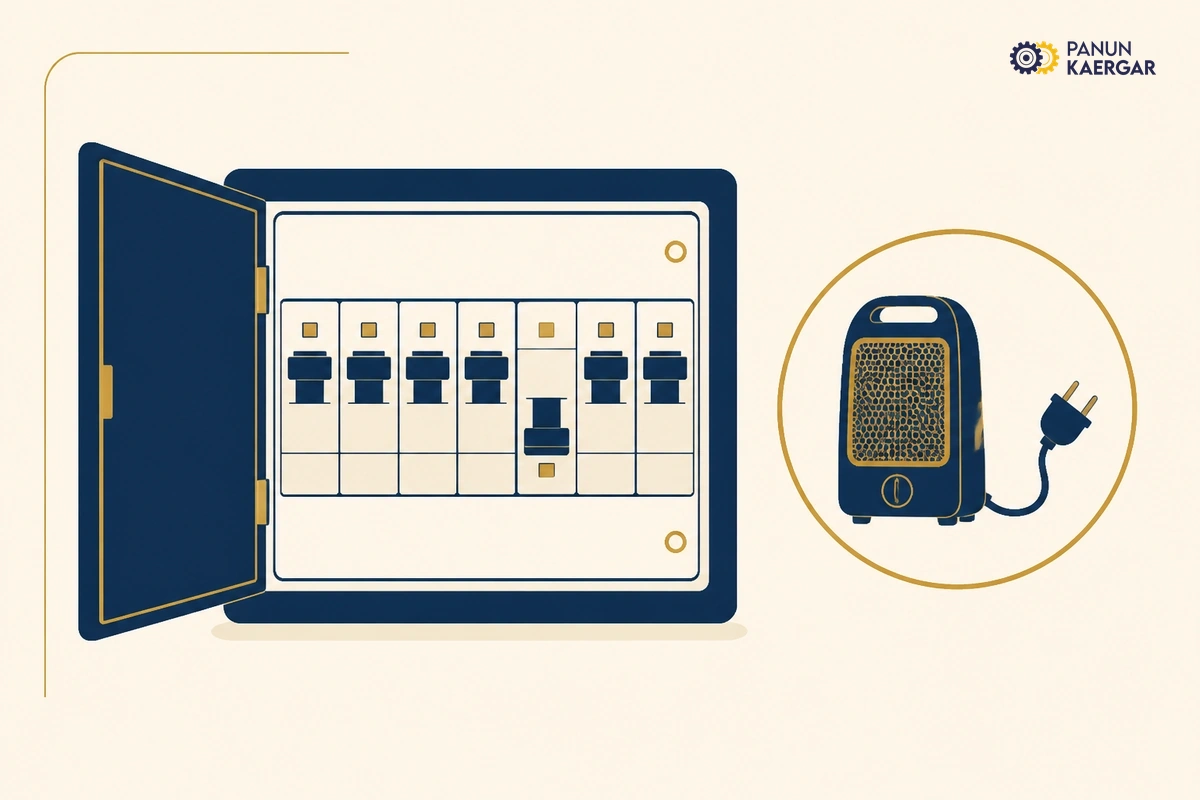 Unplug and reset the MCB once — Remove heaters and kettles on that circuit, push the matching breaker fully off, then o...