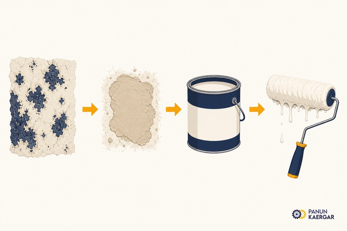 Diagnosis diagram for paint looking patchy or streaky