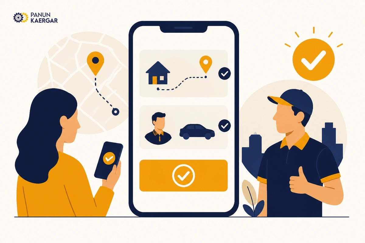Zone confirmation when you book — Partner availability is zone-based