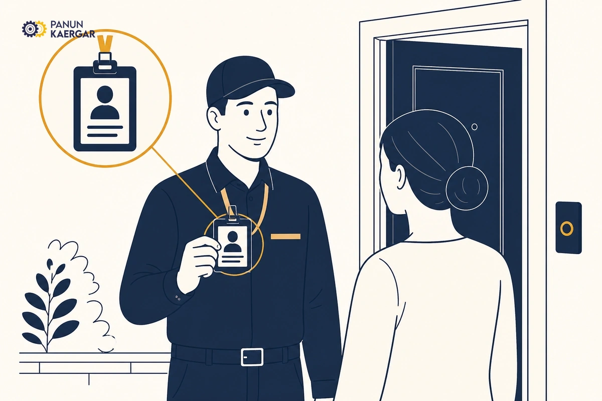 Verified and identifiable visits — Partners wear a Panun Kaergar uniform and ID card, pass identity and contact checks, an...