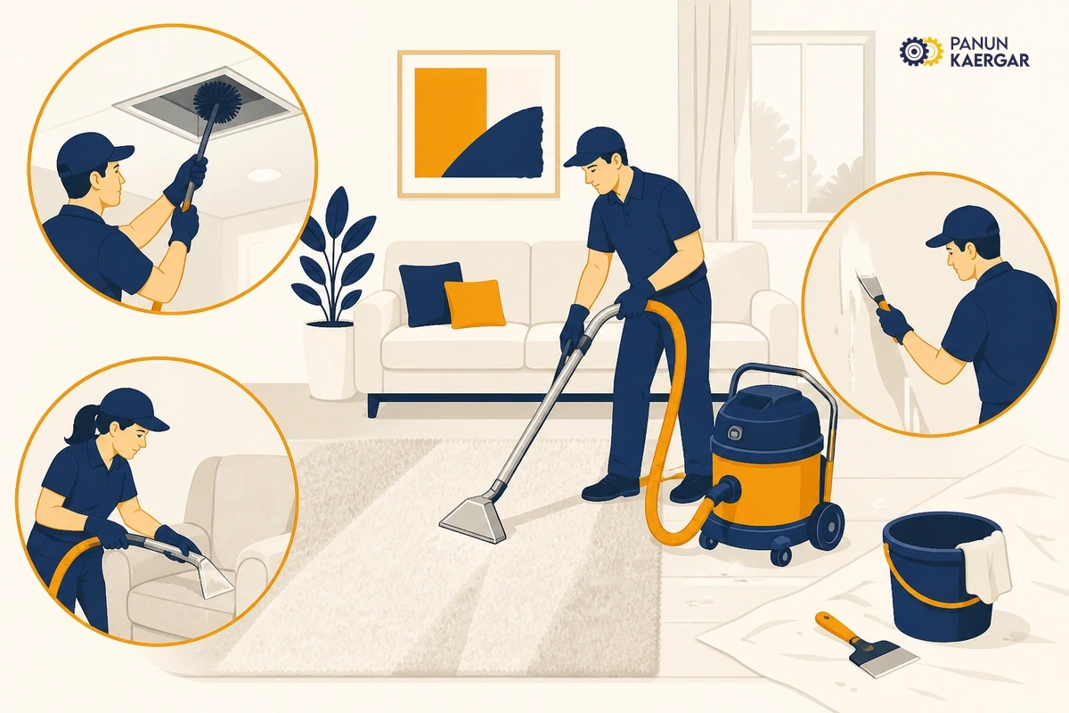 Book post-renovation cleaning — Pros can clear ducts, deep-clean carpets and upholstery, and lift sticky emulsion resid...