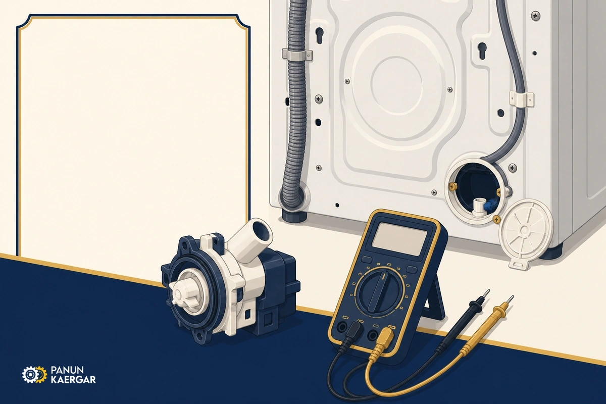 Book appliance repair — A technician can test the drain pump, clear internal blockages, and replace a failed mo...