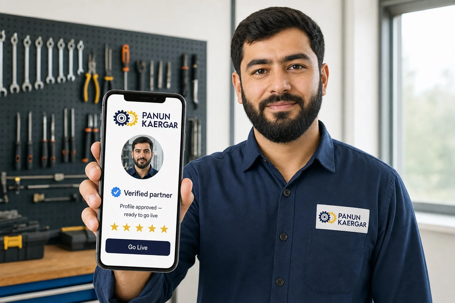 Partner profile approved and verified before going live